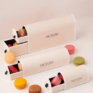 Flat pack dessert gift boxes designed for easy packing and reduced shipping cost