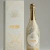 Flat pack wine gift box with gold foil design for cost saving shipping 2