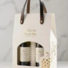 book style wine packaging box with handle window 1