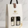 book style wine packaging box with handle window 2