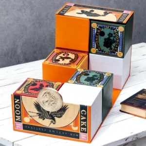 Custom creative drawer box packaging with vintage illustration design