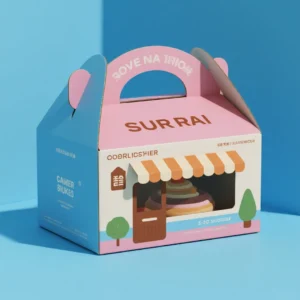 Custom dessert gable box with handle and window design