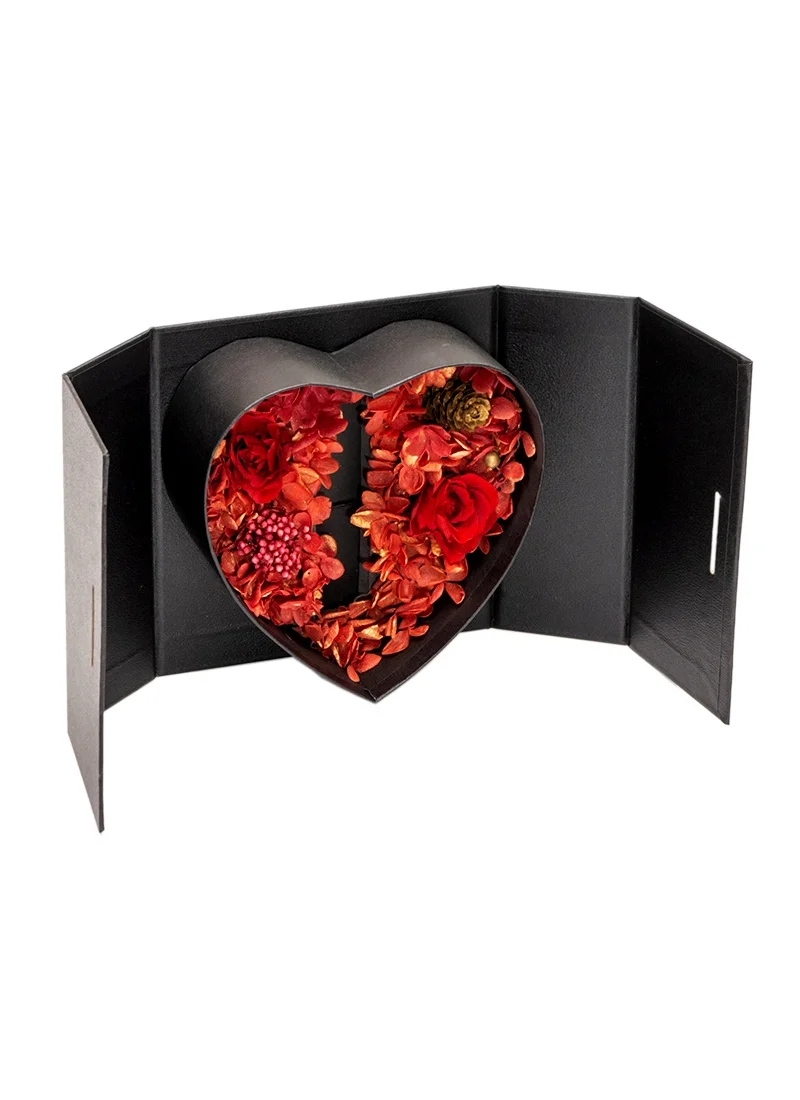 custom heart shaped gift box with ribbon 2
