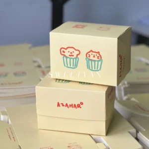 Custom paper food box packaging for bakery and dessert