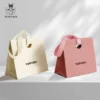 custom paper gift bag with ribbon handle 3