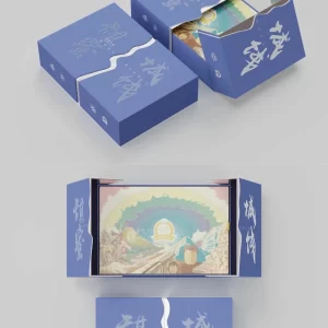 Luxury double door magnetic gift box with custom embossed design, premium rigid packaging for high-end brands