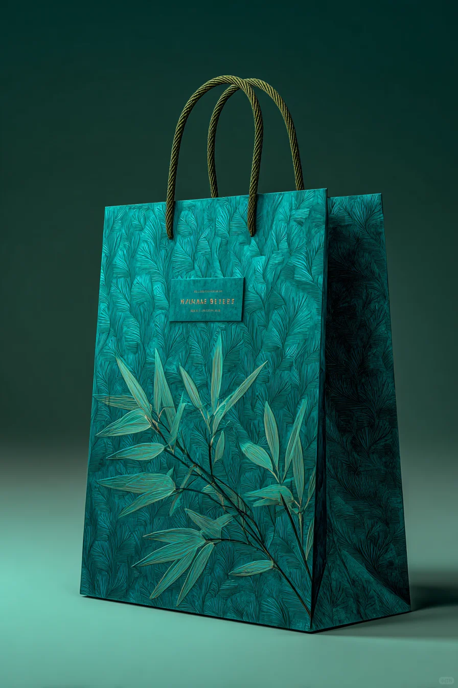 embossed paper gift bag rope handle 1