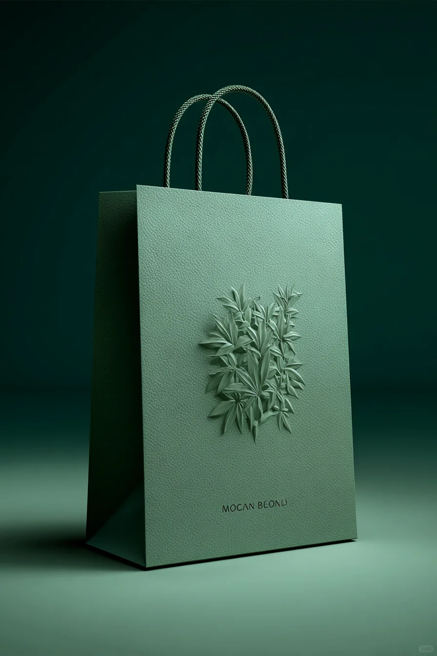 embossed paper gift bag rope handle 2