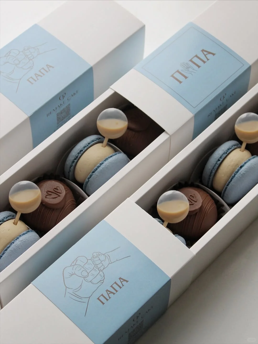 flat pack dessert gift box macaron packaging 2