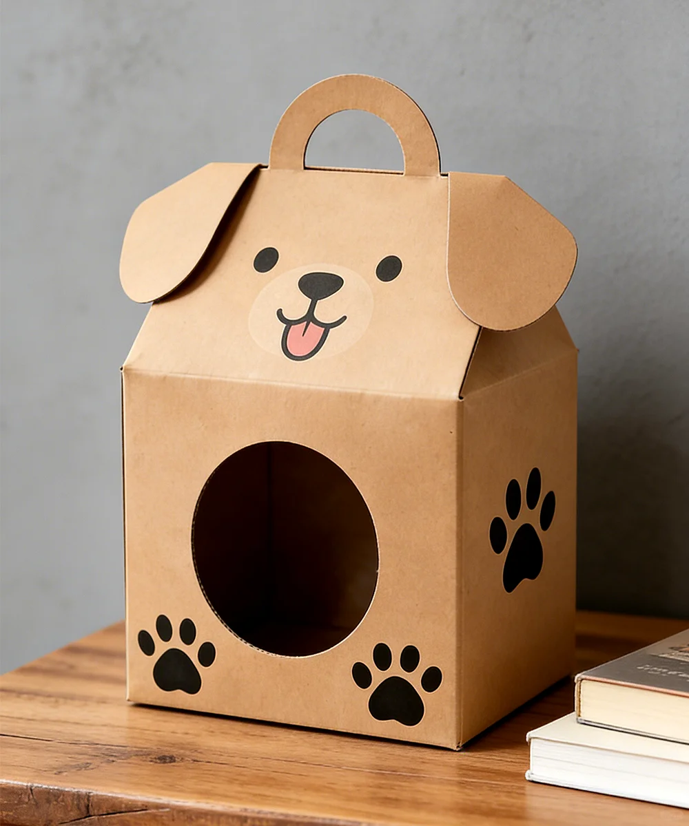 kraft creative gift box cartoon design 1