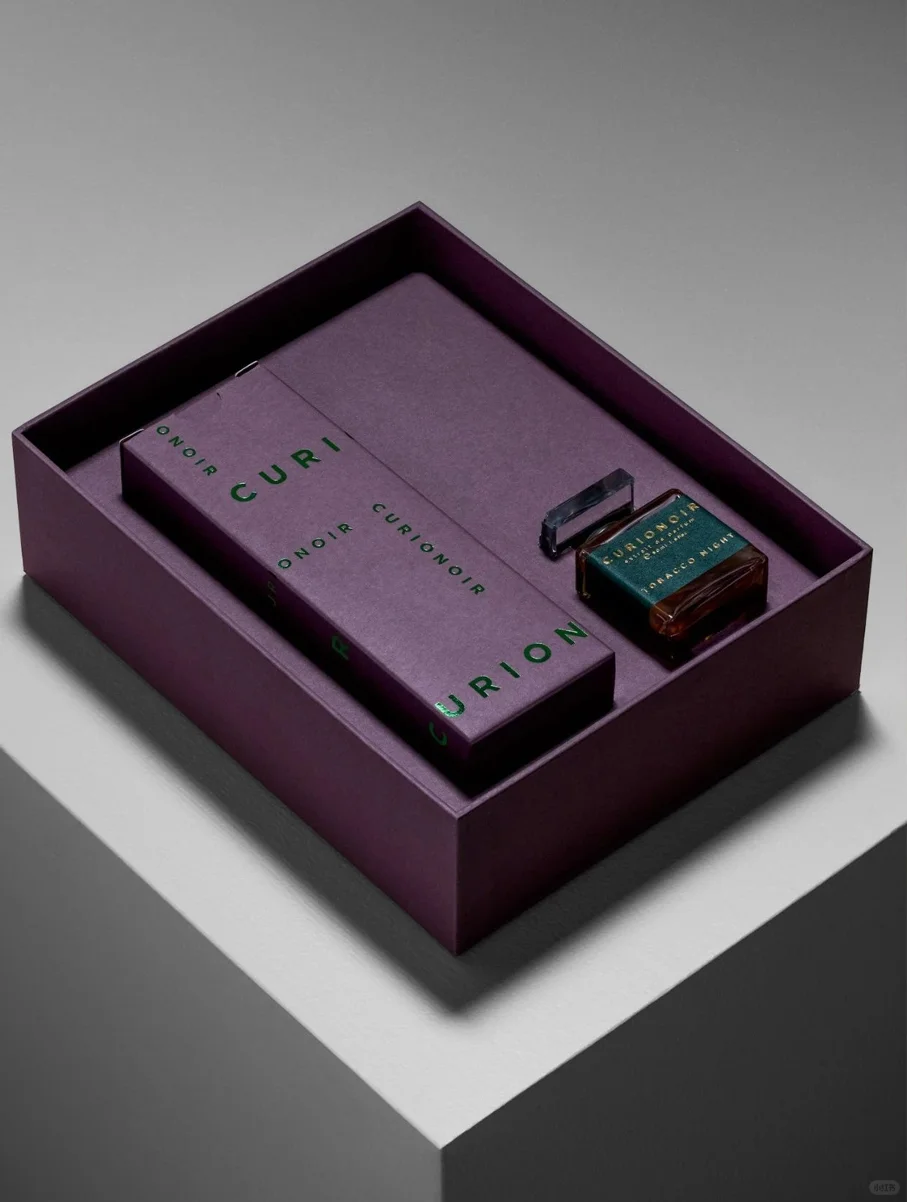 Luxury perfume packaging box made with specialty paper and rigid structure