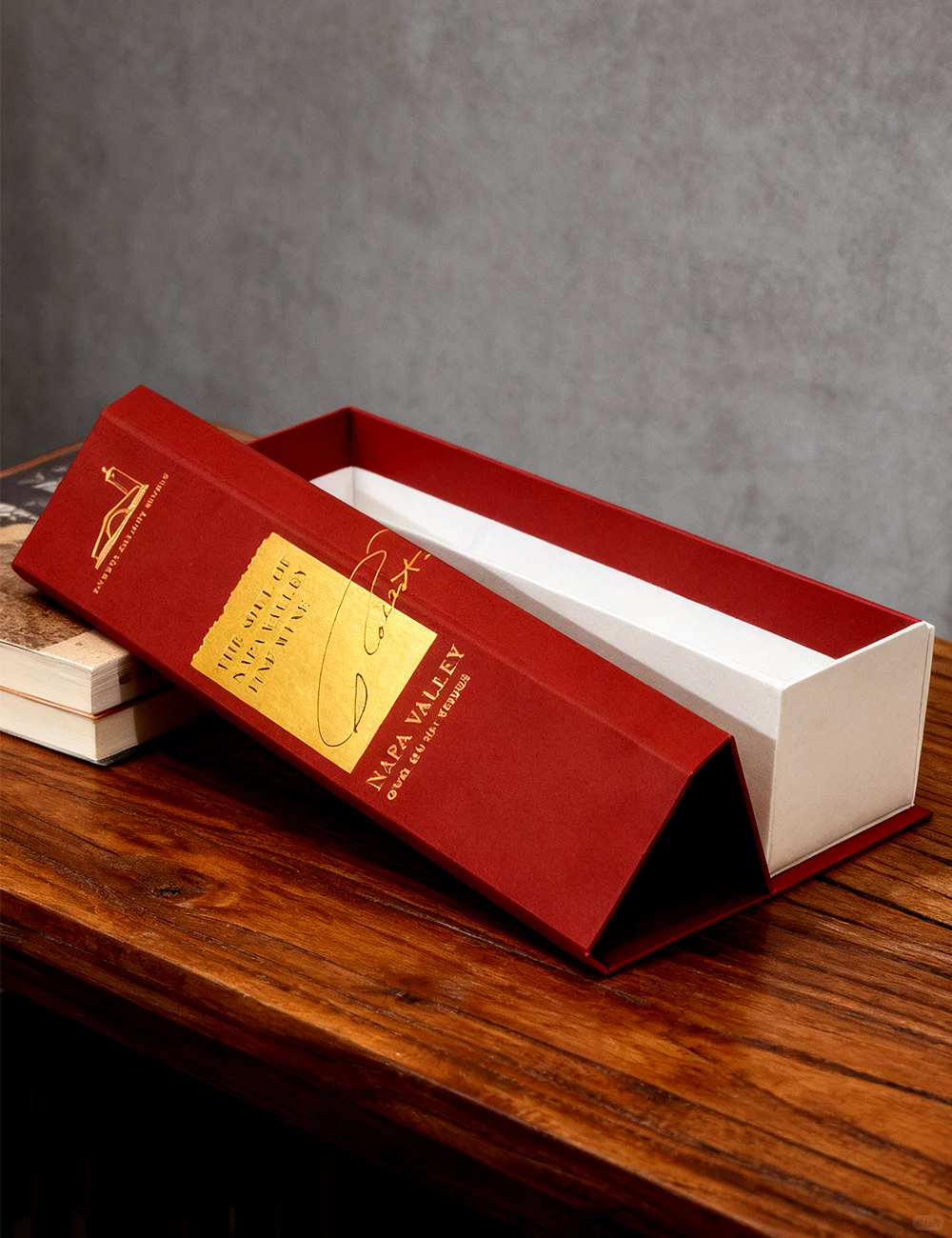 luxury wine packaging box magnetic folding 3