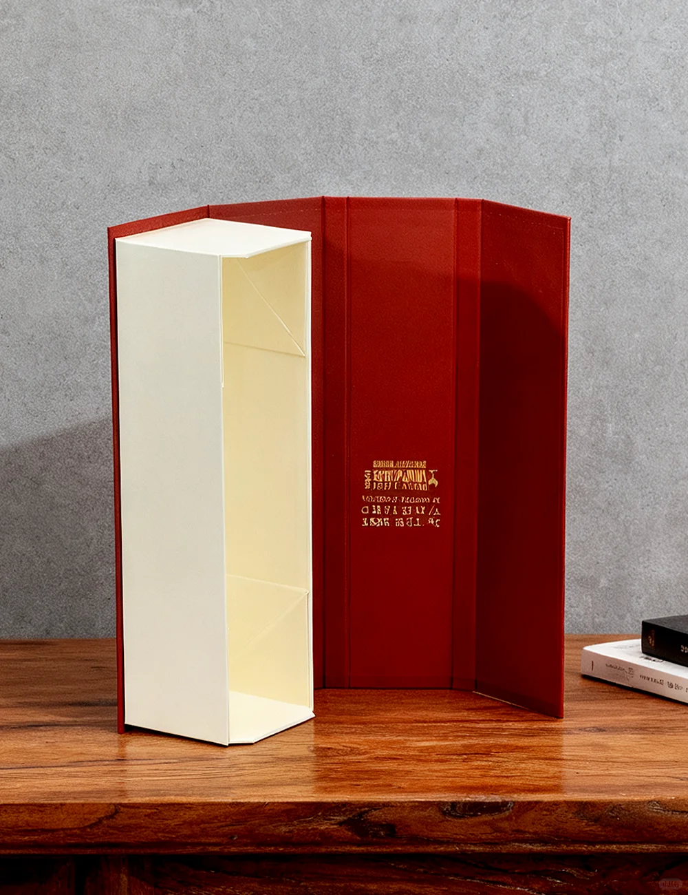 luxury wine packaging box magnetic folding 4