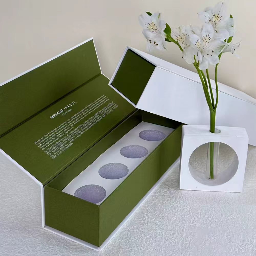 magnetic book style packaging box green custom insert 1.jpg 1