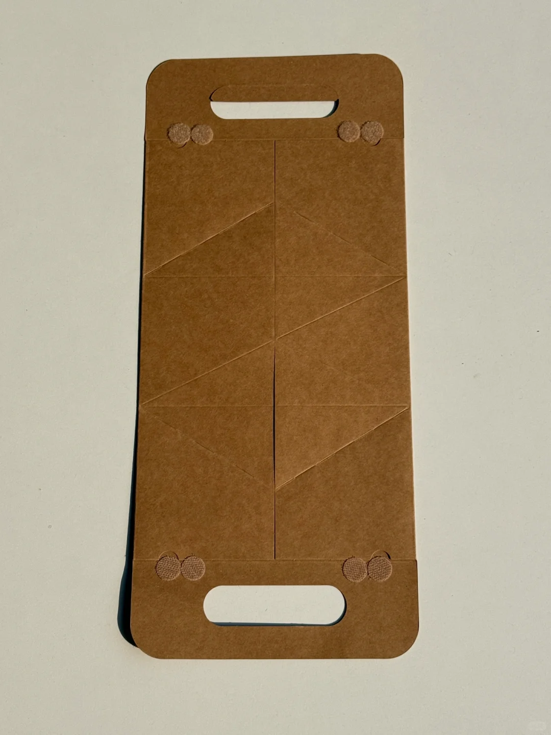 one piece kraft handle gift box folding packaging 2