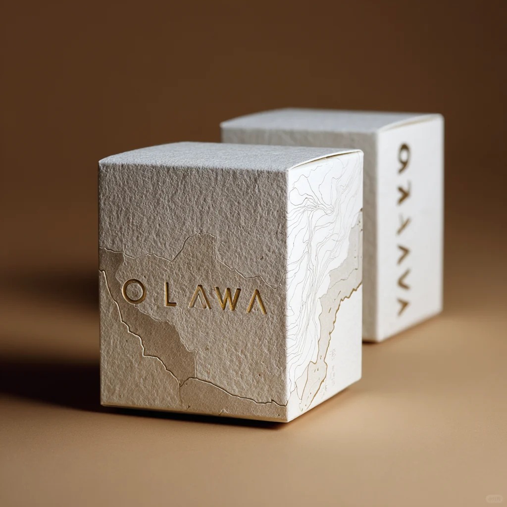 textured specialty paper rigid box organic edge luxury packaging 2