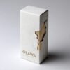 Luxury rigid gift box made with textured specialty paper and organic tear-edge design