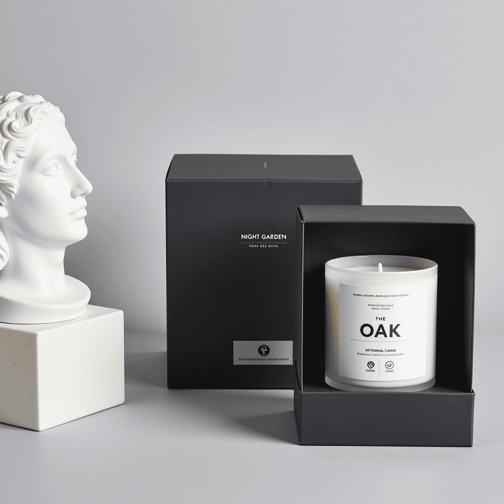 Custom luxury candle packaging box with insert for premium candle brands