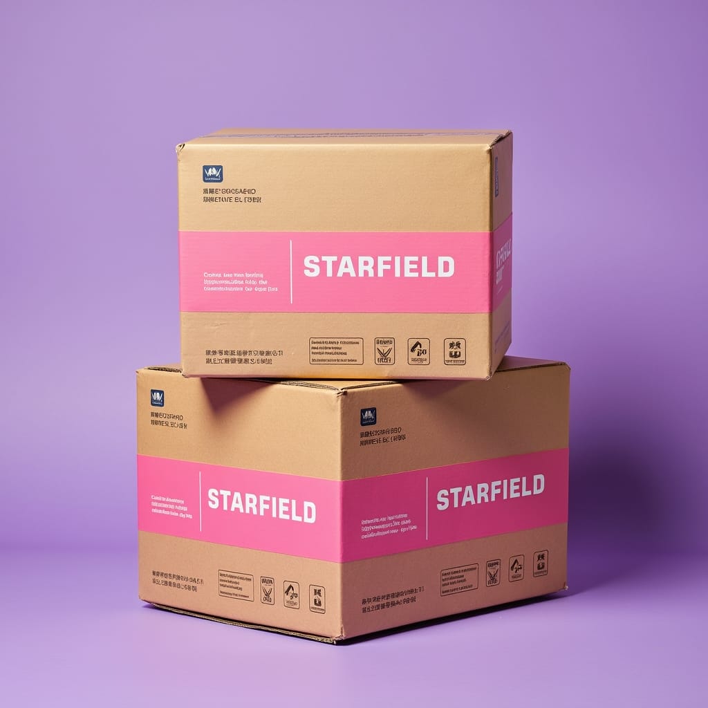 Custom printed corrugated boxes with brand logo, shipping and retail packaging boxes