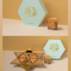 luxury hexagon packaging box gold foil 1