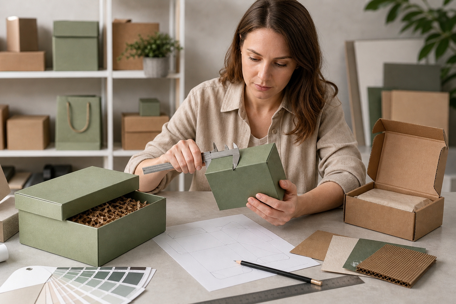 What to Consider When Ordering Custom Packaging Boxes 4 Checking a custom packaging sample before mass production